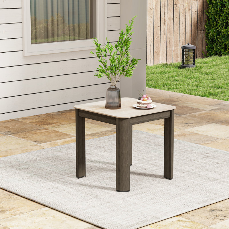 Nimbus 1-Piece Brown Aluminum Outdoor Side Table