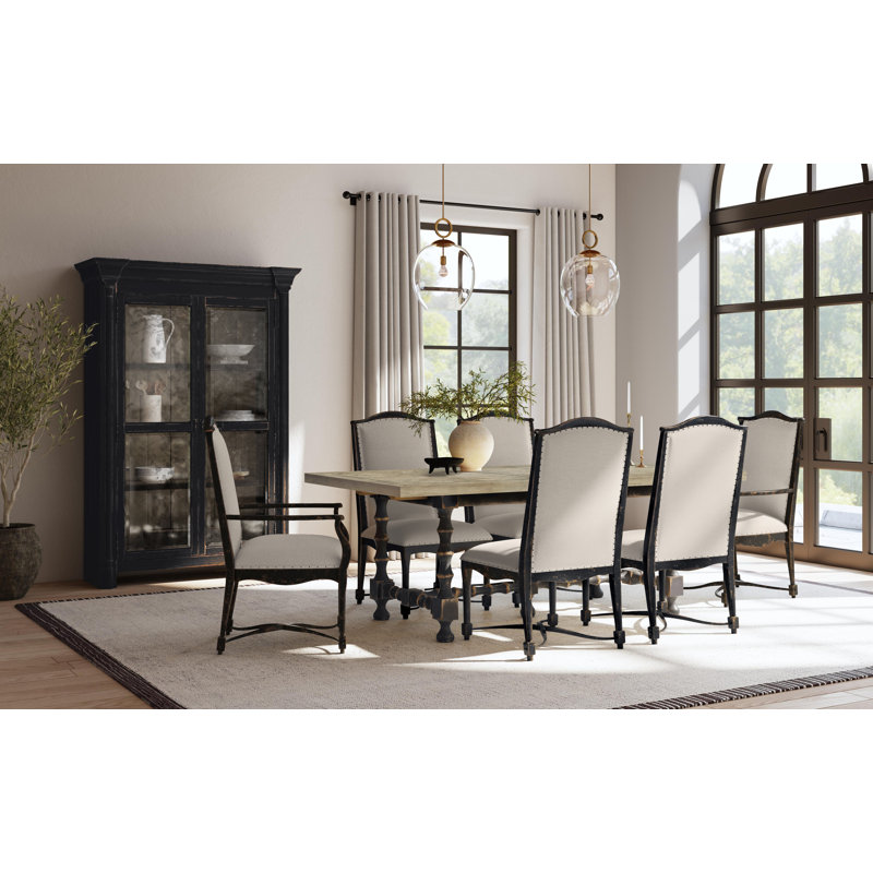 CiaoBella Upholstered Arm Chair, Black