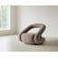 Tony - Modern Brown Fabric Swivel Accent Chair
