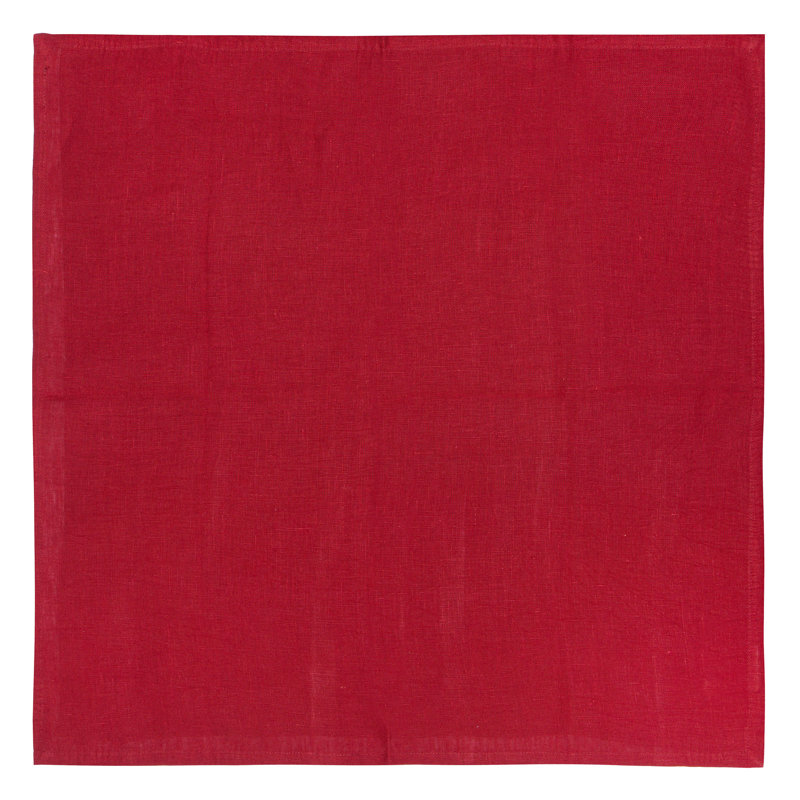 Saint-Rémy D’Or Linen Square Napkins, Rouge