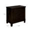 3 tables de chevet en bois de noyer foncé rustique avec poignées à tirer noires pour armoire de chambre à coucher en noyer