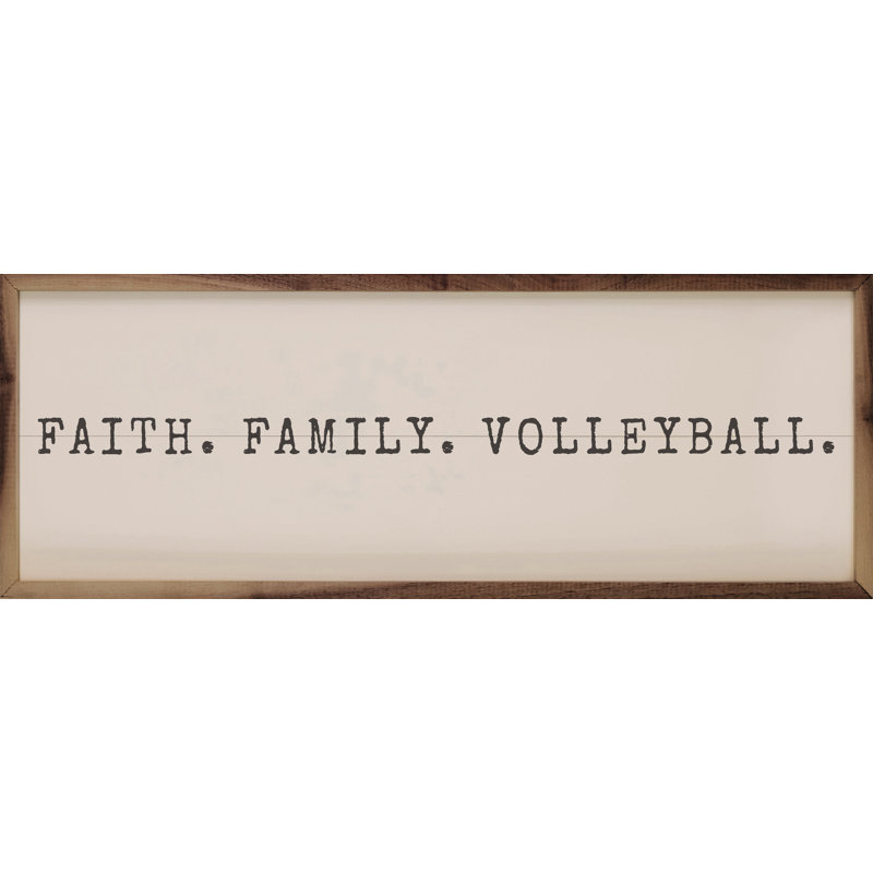 Volleyball Faith Family - blanc, H 4 po x l 12 po