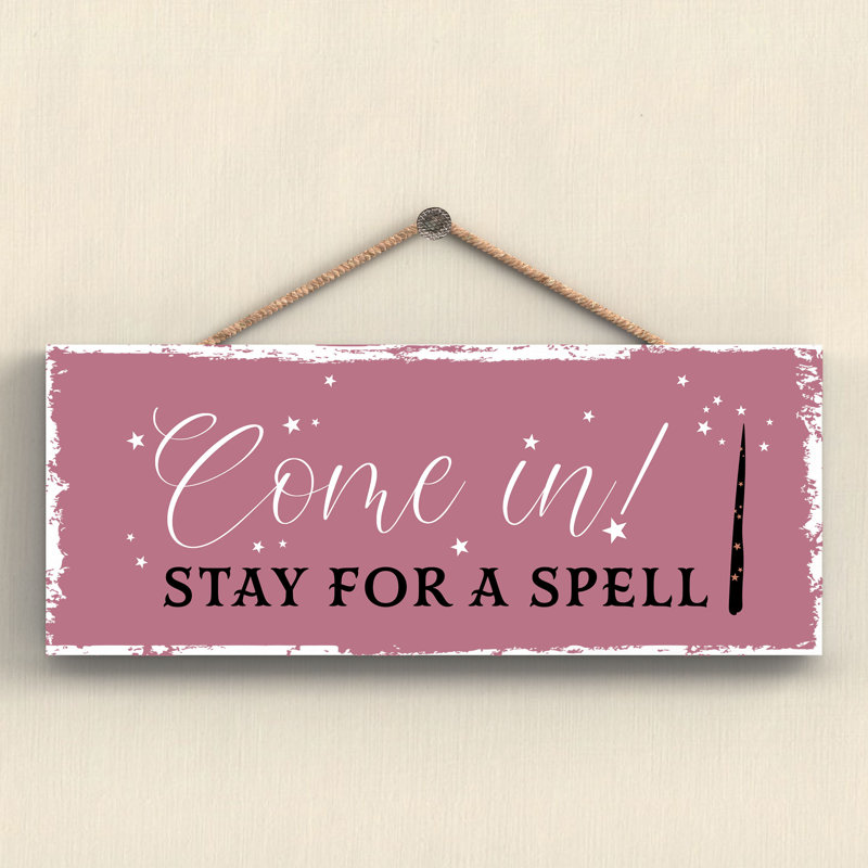 Witch Come In Wooden Plaque