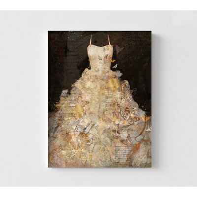 Butterfly Dress By Marta Wiley, Fitting Room Wall Art, Rent Wedding Dress Store Hallway Decor Idea, Wedding Dress Poster Print