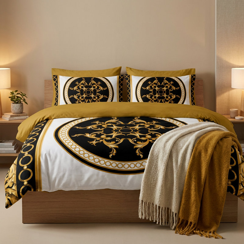Baroque Medallion 3D2 Duvet Cover Set