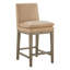 Tabouret de comptoir rembourré en cuir Bethea-115747923-115747921