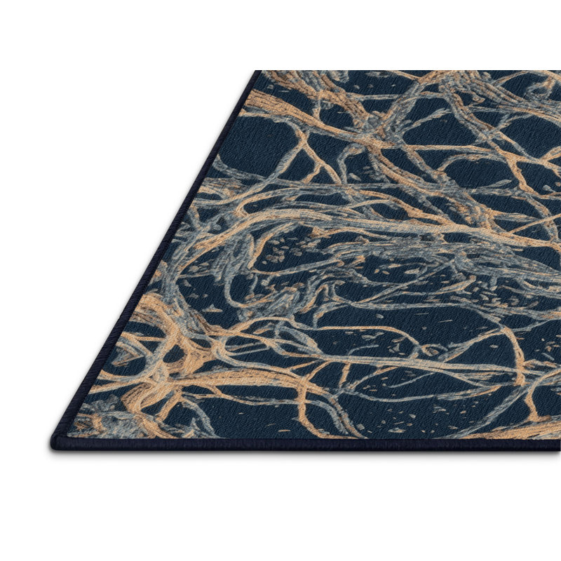 Machine Washable Space Gray Area Rug, Rectangle 8' x 12'