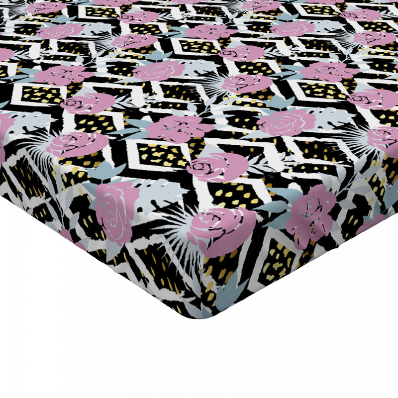 Microfiber Floral Fitted Sheet, Twin XL Fitted Sheet