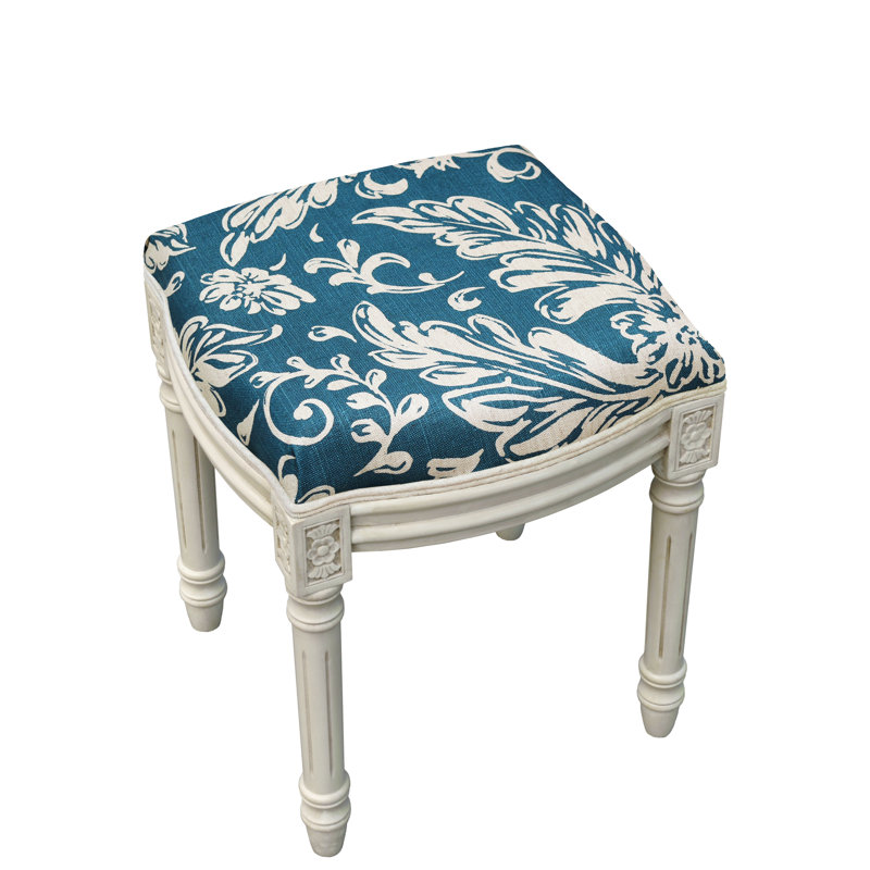 Tabouret de coiffeuse Caramel, Bleu marine