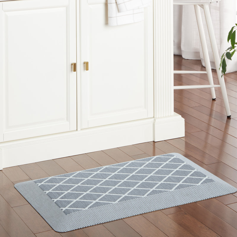 Tapis de cuisine Martha Stewart, Rectangle 1 pi 7,6 po x 2 pi 8 po, Bleu