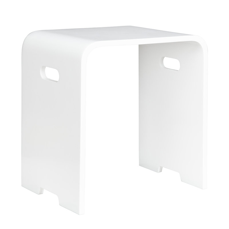 Sottile Accent Stool, Gloss White