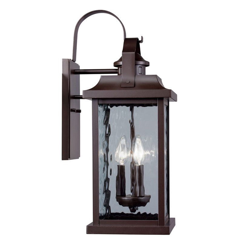 22.25" 3 Light Olde Bronze Outdoor Wall Light