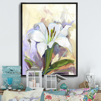 Fleur de lis blanc - peinture