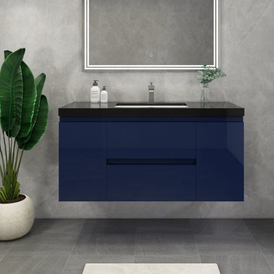 Castin 48" Wall-Mounted Single Bathroom Vanity Set