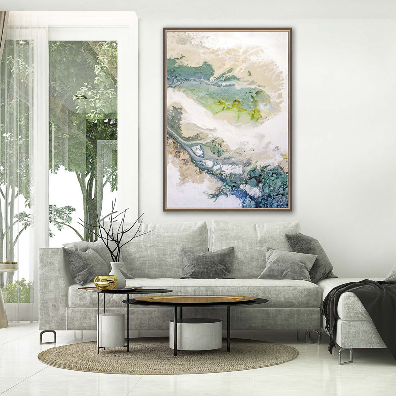 « minutiae » par hurst-impression sur toile, Cadre flottant, H 74 po x l 57 po x P 2 po