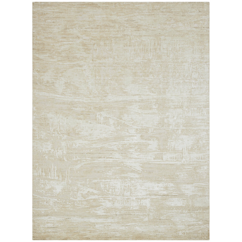 Kaiser Ivory Hand-Loomed Modern Area Rug, Rectangle 3'6" x 5'6"