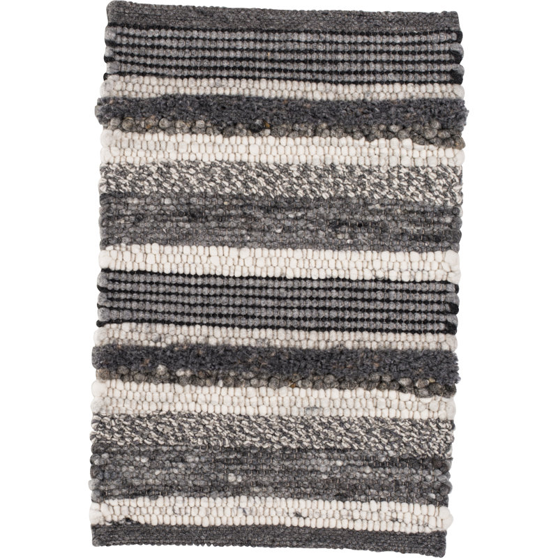 Maison Striped Wool Area Rug, Rectangular 70 x 140 cm