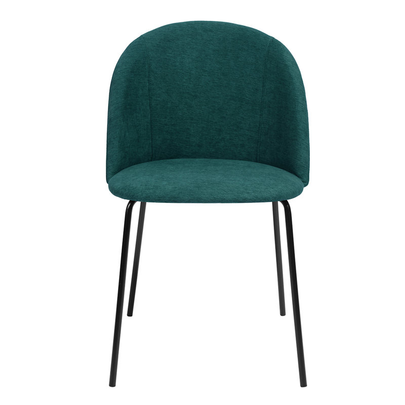 Fiddlewood 48cm H Cotton Upholstered Side Chair, Teal