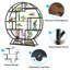 Indoor Round Plant Stand  With 8 Shelves-1730710790