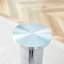 Plateau de table en verre de 35 pouces de diamètre avec pieds en métal argenté électrolytique, table de salle à manger minimaliste moderne pour diverses aventures