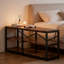 Canapé rustique de style campagnard, table de vestibule à 3 niveaux, console, meuble télé, bibliothèque