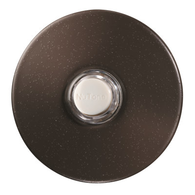 Bouton-poussoir lumineux en stuc rond