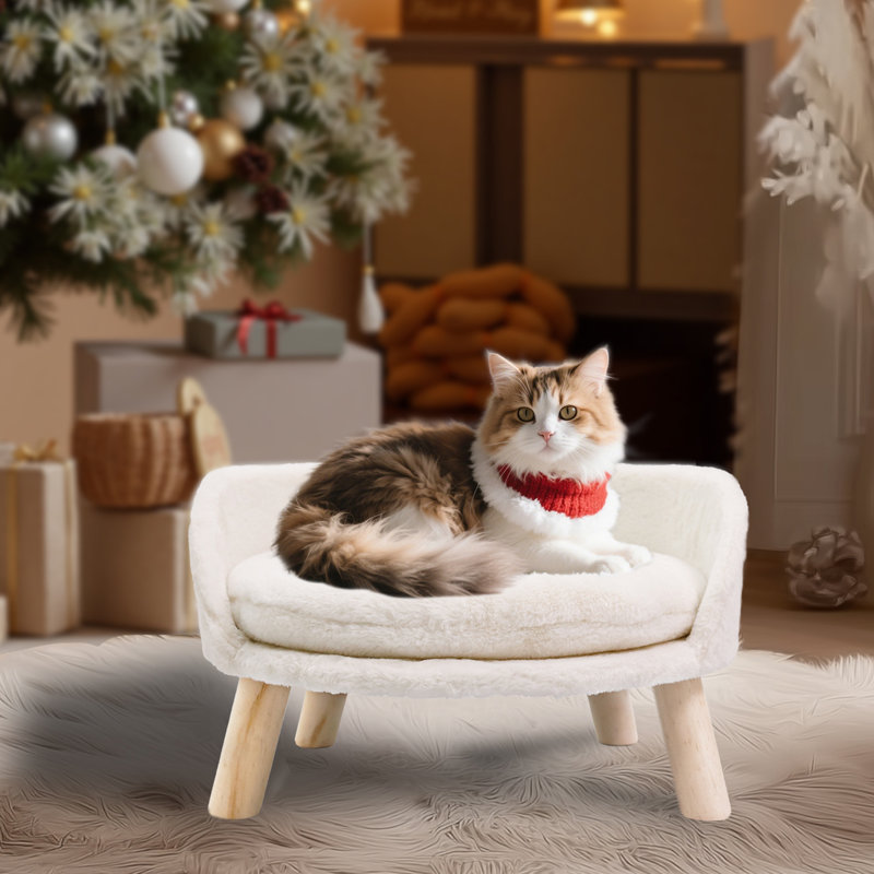 Kaela Round Pet Sofa, 32cm H x 51.5cm W x 51.5cm D 