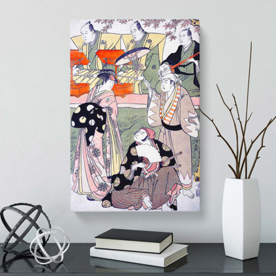 Theatrical Scene by Torii Kiyonaga - Wrapped Canvas