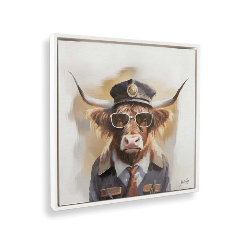 Highland Security by Marla Rae Art Print, Toile avec cadre, L 30 po x H 30 po, Blanc