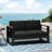 Aluminum Outdoor With Dark Cushions - Style Water- Cover And Horizontal Channel Tufting