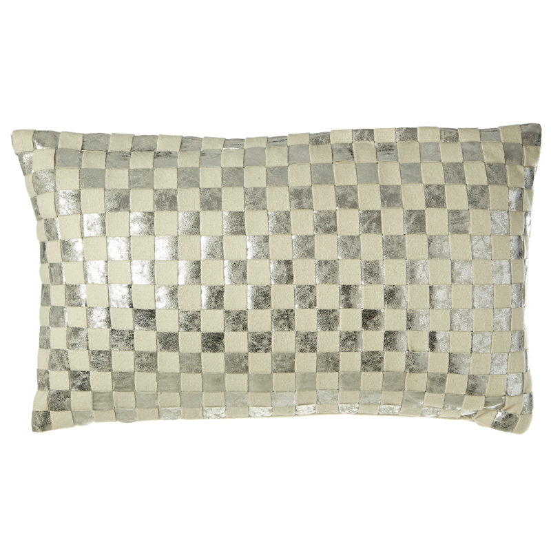 Almandine Rectangular Throw Cushion, Grey/Silver