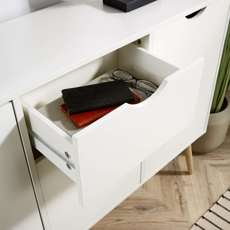 Kennedy 119cm Wide 3 Drawer 2 Door Sideboard Unit, White