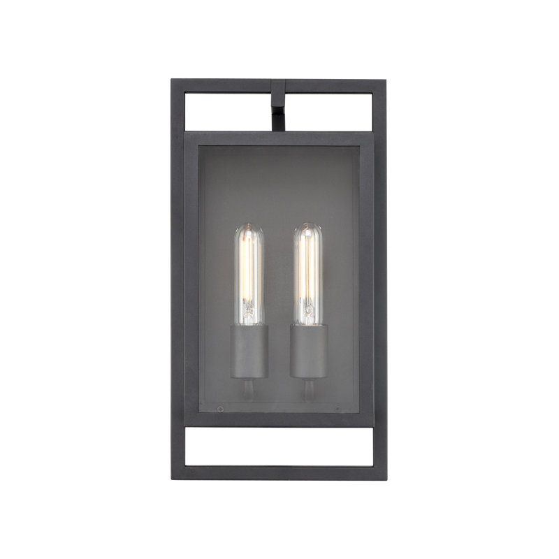 Applique murale d'extérieur 2 lumières Declare, H 15,6 po x l 8,3 po x P 5,6 po