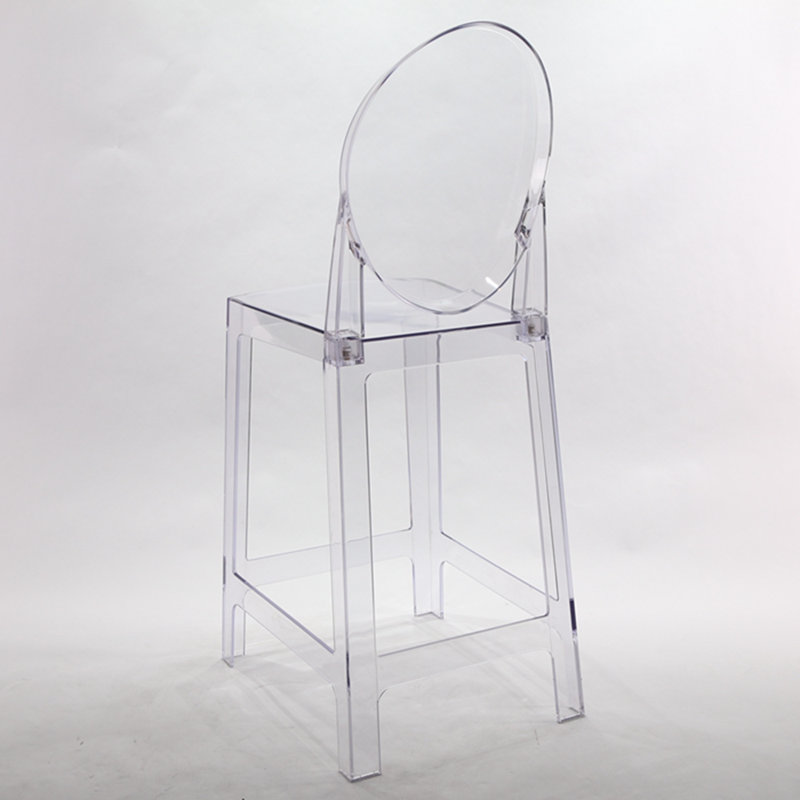 Tabourets transparents avec dossier Crompton Slewder