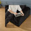 Canapé d'angle moderne en boucle noire, canapé d'angle surdimensionné de 143,2 pouces avec assise profonde.-1695505925