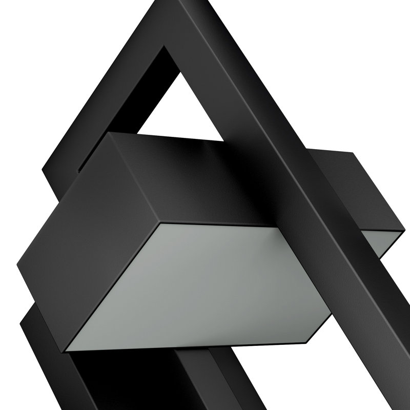 Navona Wrought Iron LED Wall Light, Matte Black, 16.5" H x 7.1" W x 6.7" D