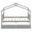 Lit simple en bois avec tiroirs, gris (ANCIEN SKU: WF300799AAE)