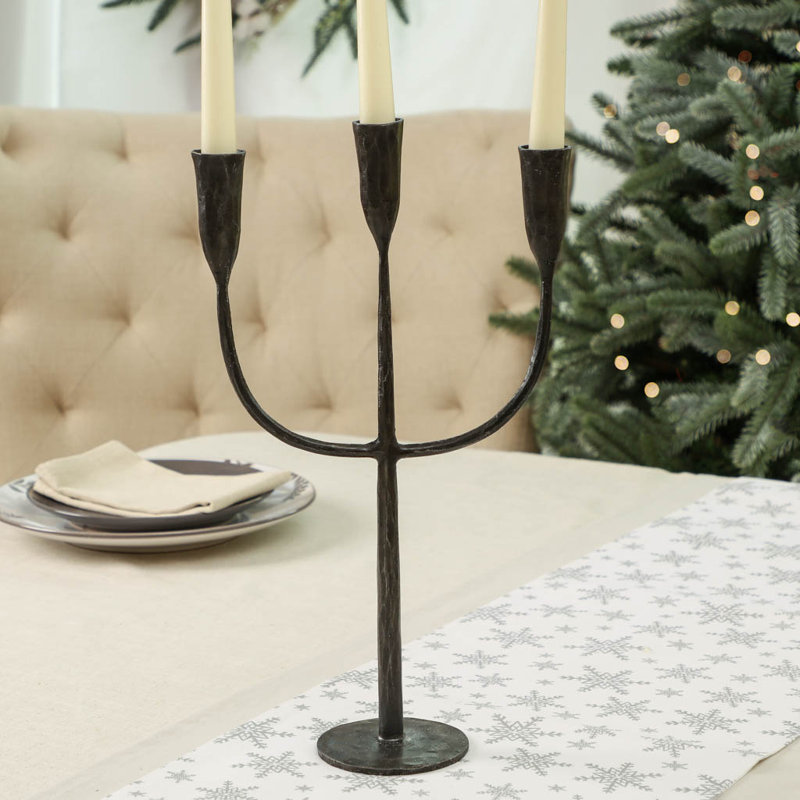 Iron Tabletop Candelabra
