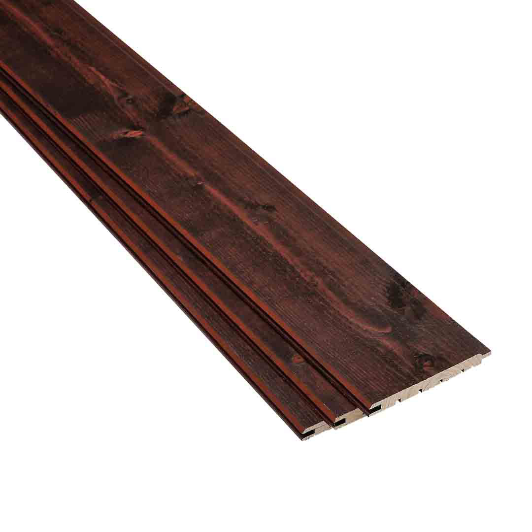 Rustic Internal Cladding For Walls & Ceilings Cherry (L) 2.4M (W) 120Mm (T) 12Mm Pack Of 112 Pieces (14 Bundles)