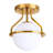 1-Light Glass Semi Flush Mount-849292842