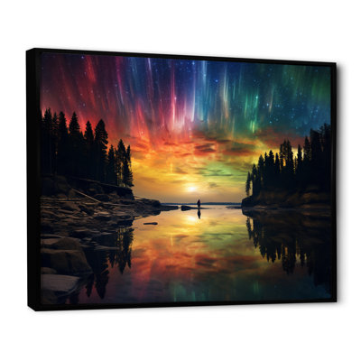 " Magical Aurora Borealis Artic Lake Serenity I "