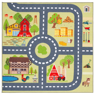 Kids Playhouse 200 Performance Machine Washable Rug