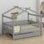 Lit maison avec lit gigogne-406374380