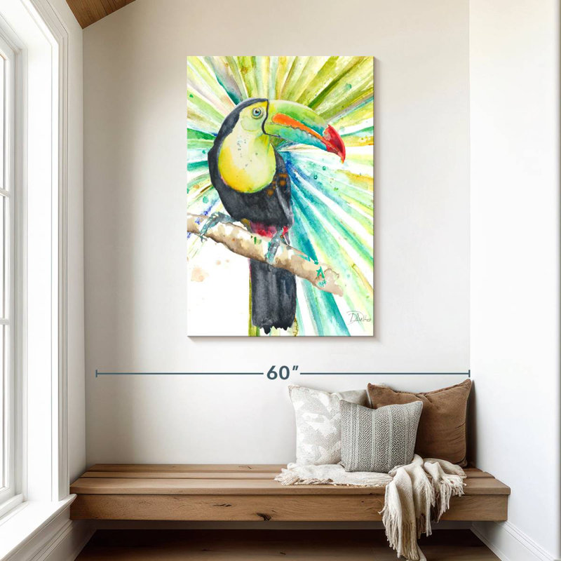 Toucan tropical brillant Brampt, H 45 po x l 30 po