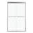 Shower Door 48" W X 76"H Semi-Frameless Bypass Sliding Shower Enclosure, Brushed Nickel-119845671