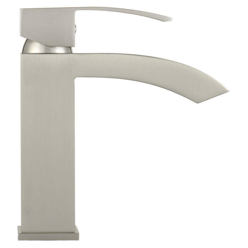 Robinet pour salle de bain à un trou Marella, Nickel brossé
