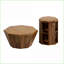 Ensemble de tables basses octogonales 31,5 po en bois d'hévéa naturel, 2 pièces peu encombrantes pour le salon, faciles à assembler Propre