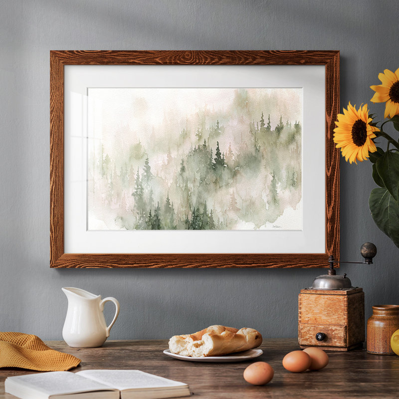 Misty Mountain Sides, impression sur papier encadrée, H 18 po x l 26 po x P 1,5 po, Érable