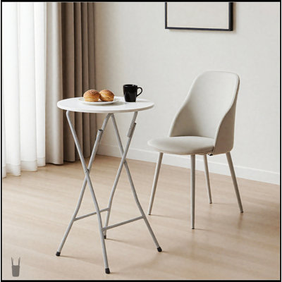 Compact Folding Bar Table Set Of 2 With Detachable Legs For Easy Storage And Portability, Perfect For Small Spaces