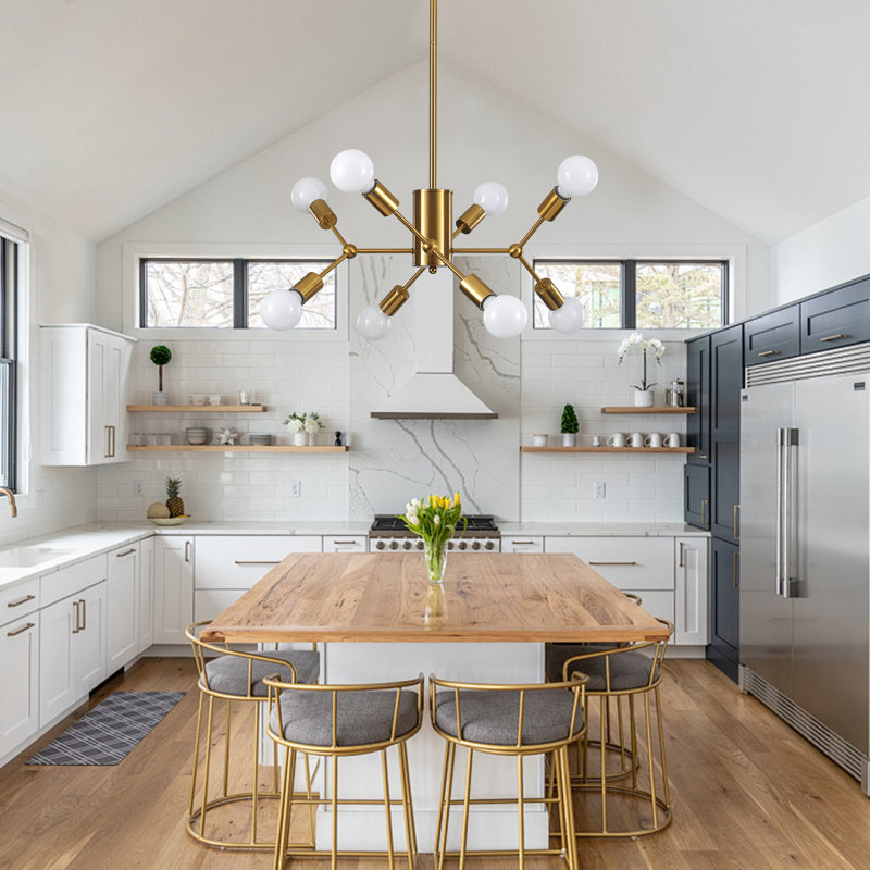 8-Light Modern Sputnik Sphere Chandelier
